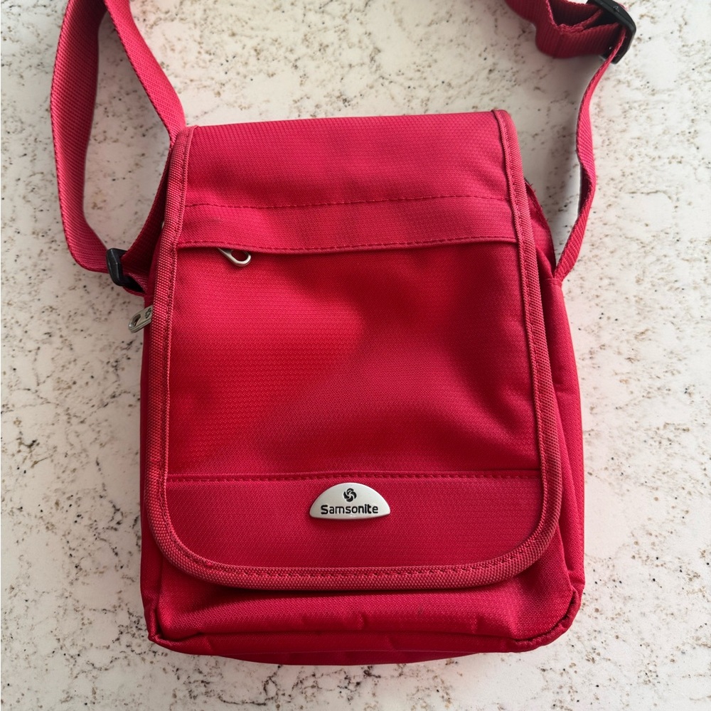 Samsonite Red Compact Crossbody Bag